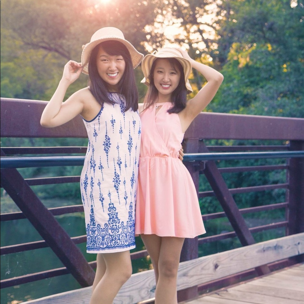 Blue/white 100% cotton Shift dress